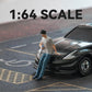 Kivcmds Painted Figure 1:64 Scale Mini Model Trains Architectural Plastic People Figures Leaning Man Figure Model,Suitable For M
