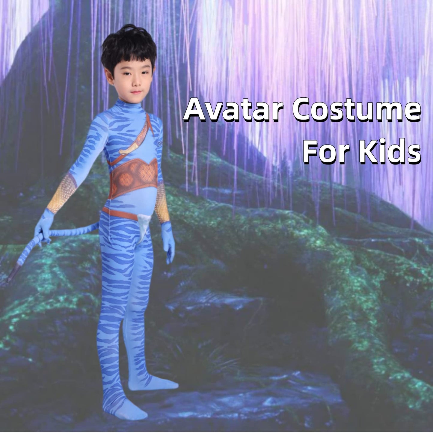 Lg Louis Garden Avatar Costume For Kids, Anime Costume Halloween Cosplay Jumpsuit Tights Bodysuit Stage Costumes For Children Girls Boys