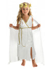 JPXH Greek Costume Kids Children's Goddess Dress Athenian Style Clothing Girl's Roman White Dres-M