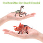 RISUNTOY Dinosaur Toys Set - 45PCS Realistic PVC Figures with Eggs, Trees & Fence, Educational Playset for Kids 3-5, Multicolor