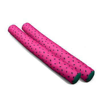 Big Joe Noodle 2 Pack No Inflation Needed Pool Floats, Summer Melon Double Sided Mesh, Quick Draining Fabric, Jumbo 4 Feet