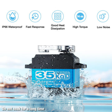 Hosyond DS3235 35kg Digital RC Servo High Torque All Metal Gear Coreless Motor Waterproof Servo Motors for RC Robot, Car, Truck