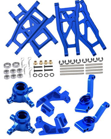 Rcarmumb Alloy Front Rear Suspension Arm & Steering Blocks Caster Blocks C-Hubs Stub Axle Carriers Upgrades Part for 1/10 Slash 