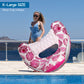 COOLCOOLDEE Pool Float with Canopy  Cup Holder - XL Pool Chair Lounge Float with Adjustable Sun Shade Cover  Drink Holder  Ergonomic Headrest Inflatable Pool Float for mature-themeds
