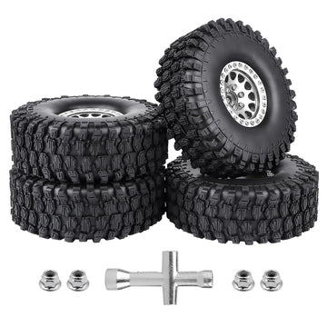 Crazyhobby Aluminum 1.9 Beadlock Wheels And Tires For Traxxas Trx4 Axial Scx10 Ii Iii Rr10 Wraith Redcat Gen 8 Gen 7 Rc4Wd 1/10