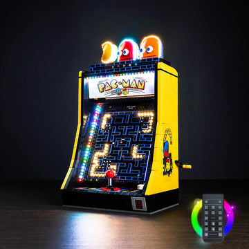 Brickbling Led Light Kit Compatible With Lego Pac-Man Arcade 10323, Remote Control Version Lighting Compatible With Lego 10323-N