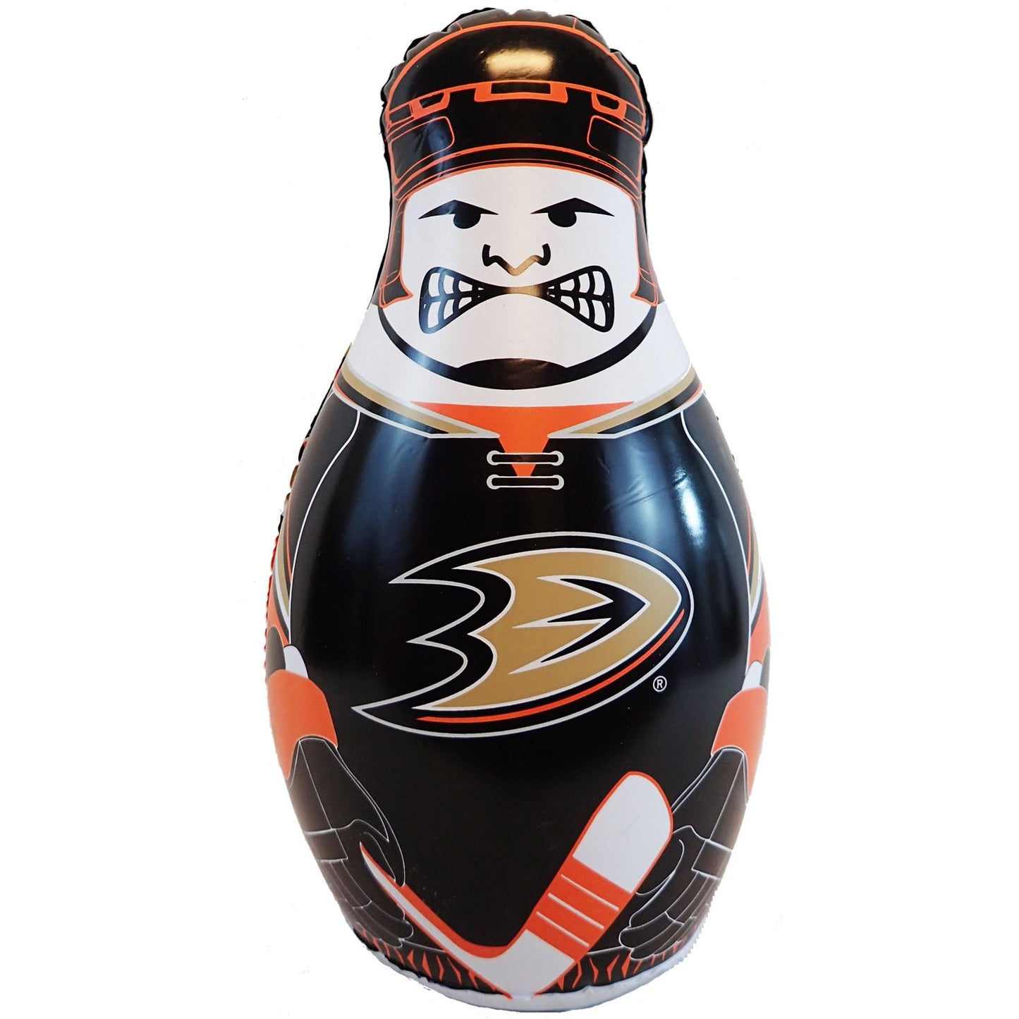 Fremont Die Nhl Anaheim Ducks Bop Bag Inflatable Checking Buddy Punching Bag, Mini: 12' Tall, Team Colors