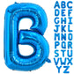 Toniful 40 Inch Large Blue Letter B Balloons Giant Alphabet Letter Balloons,Foil Mylar Big Balloons For Birthday Party Anniversa