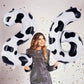 Cow Print Number 6 Balloon, Large 40 Inch Cow Number Birthday Balloons, Foil Mylar Number 6 Balloons For 6 Year Old Birthday Par
