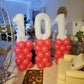 White Balloon Number 0 Birthday Balloon 40 Inch, Large Giant Jumbo Mylar Foil Helium Balloon For 2025 10 20 30 40 50 60 70 80 90