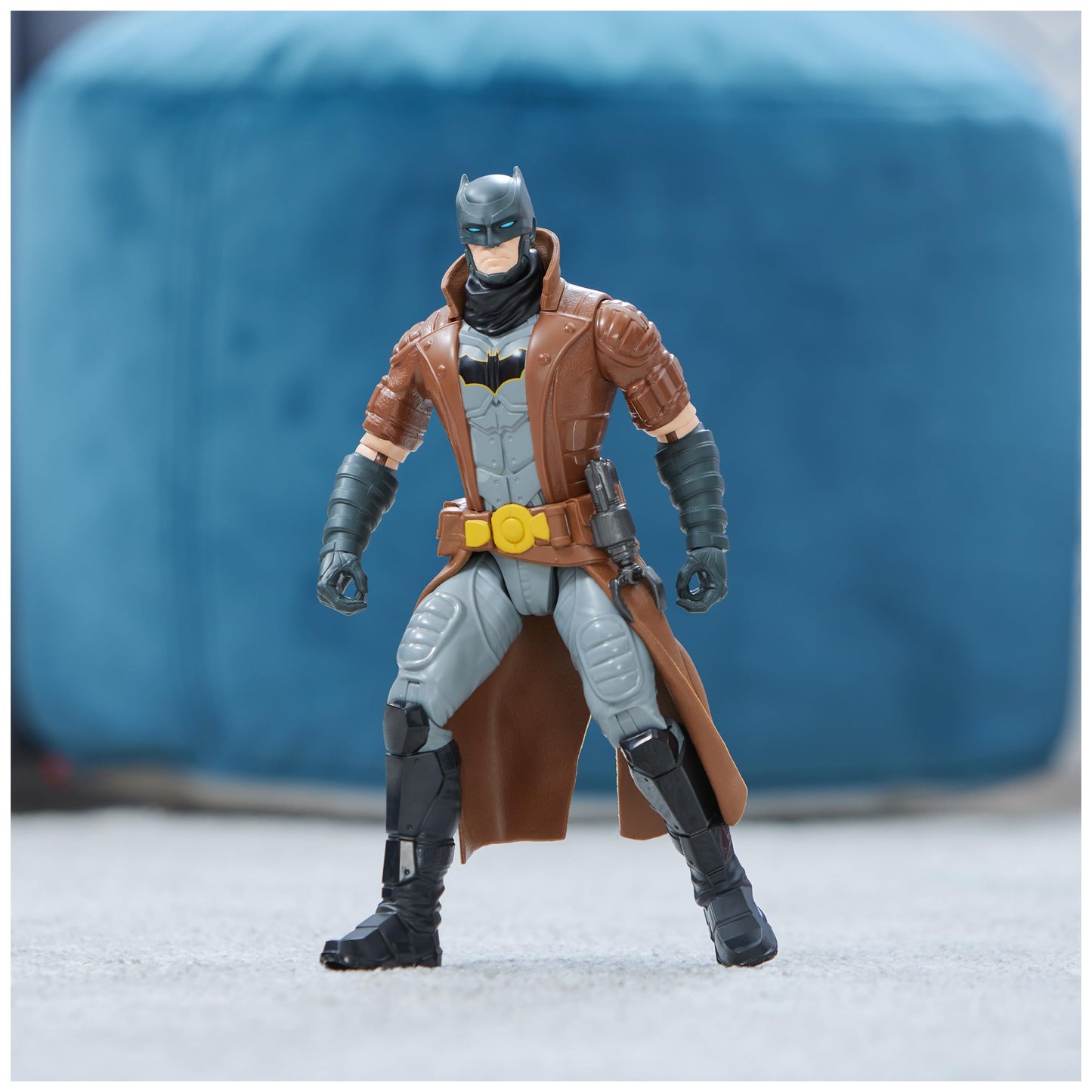 DC Comics Batman Action Figure 12-inch Plastic Toy for Kids Ages 3+ - Brown