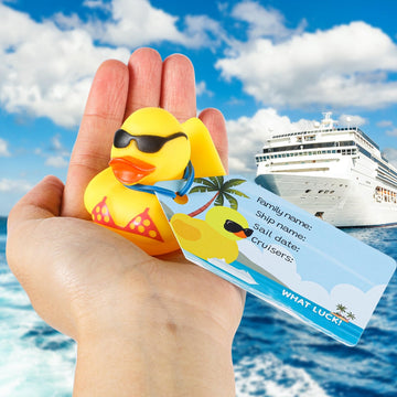 60 Pcs Cruise Duck Tags Kits Includes 20 Pcs Cruise Ducks And 20 Pcs Cruise Duck Tags With 20 Pcs Rubber Bands, Cruising Rubber