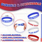 Mtlee Baseball Party Favors - 36 Pieces Set Includes 12 Paper Bags, 12 Silicone Bracelets, 12 Mini Foam Baseballs
