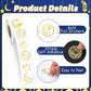 FEBSNOW 600 Pcs Gold Foil Ramadan Eid Mubarak Stickers, Modern Style, Multi-Surface, Paper with Gold Foil, Round, Ramadan Theme,