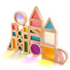 Wooden Rainbow Building Blocks For Kids 32 Pcs Rainbow Stacker Stacking Blocks Game Colorful Construction Toys Preschool Learning Educational Toys -Geometry Wooden Blocks For Boys & Girls