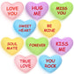 Hanaive 10 Pcs Plush Conversation Hearts Stuffed Valentines Day Toys 6 Inch Heart Candy Plush Decor Valentine Fabric Heart Throw