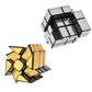 Mirror Speed Cube Set Magic Cube 2Pack Dysmorphism 3X3X3 Mirror Golden Wheel Cube And Mirror Silver Cube Twist Speed Cube Bundle Puzzle Games Toy For Children And Adults By Ahyuan (Classic Edition)