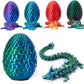 Hefandaishu Easter Egg Dragon Egg 12Inch Dragon Toy 3D Printed Dragon Fidget Toys, 3D Printed Dragon Egg With Articulated Dragon