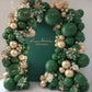 Momoshero 137Pcs Green And Gold Balloons Arch Garland Kit, Dark Emerald Green Hunter Forest Sage Green Metallic Gold Balloon For