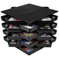 8 Puzzle Sorting Trays With Lid 8X8 Premiunm Puzzle Trays For Puzzle Lovers For Puzzles Up To 1000-1500 Pieces,Puzzle Tray, Convenient Tool For Puzzle Lovers (Black)
