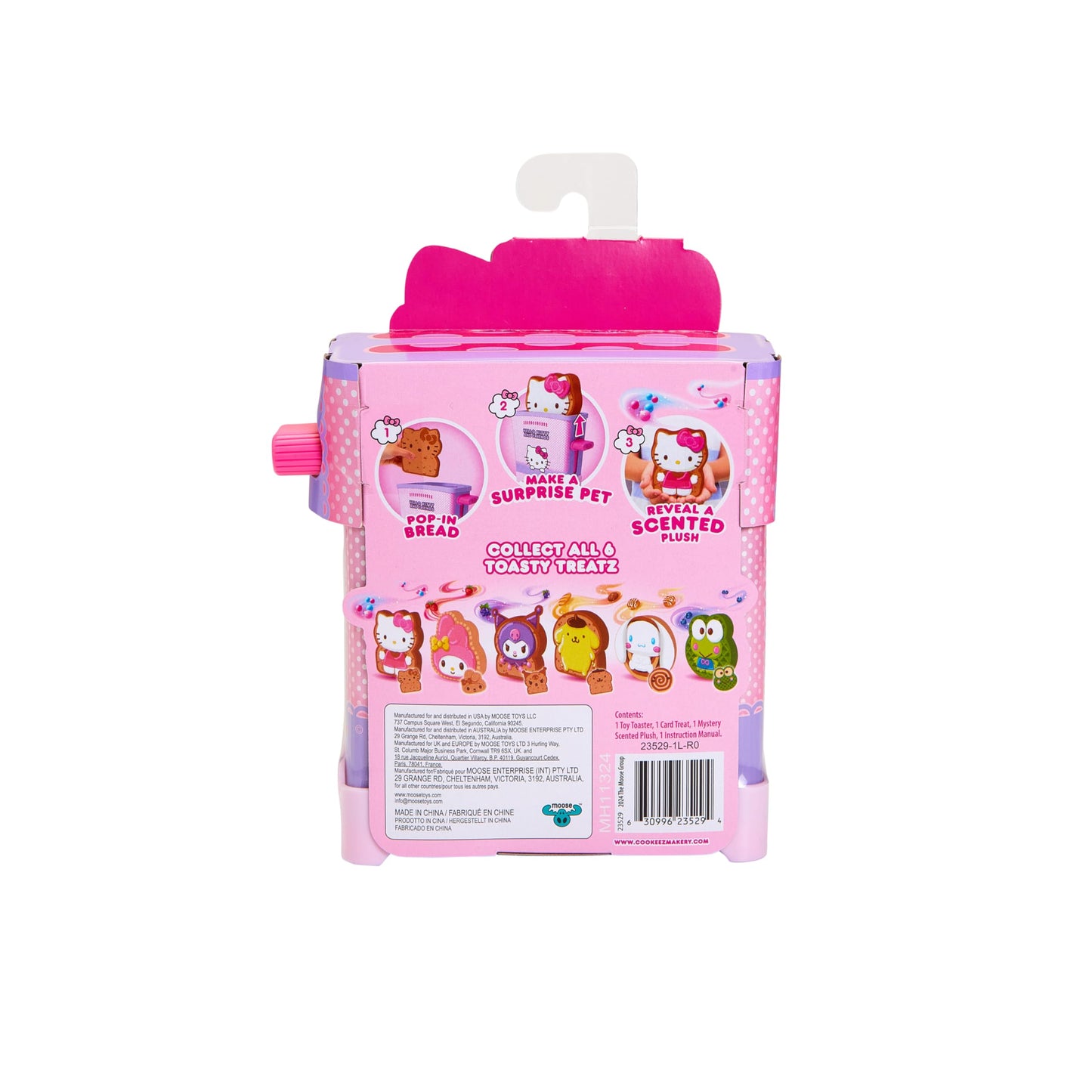 Cookeez Makery Hello Kitty And Friends Toasty Treatz Toaster | Squishy, Scented Plush Surprise | Pop-In-Bread, Pop-Up Plush | 6