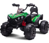 OTTARO Ride on ATV 2 Seater, 12V 4 Wheeler Electric Quad for Kids 3-8 w/ 17 Length Seat, LED Lights, 2 Speeds, Soft Braking, Rea