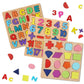 Easymart Wooden Learning Educational Game Board For Kids, Puzzle Toys For 2 Years Old Boys & Girls (Alphabets, Numbers & Shapes)