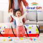 Kids Play Tunnel For Toddlers, Pop Up Crawl Through Tunnel Play Tent For Baby Infant Children Or Dog With 2 Mesh Sides, Kids Tunnel Toys Or Gift Indoor & Outdoor (Red Crawling Tent With Dots)