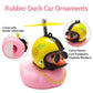 Wonuu Pink Duck Car Dashboard Decorations Rubber Duck Car Ornaments Cool Duck With Propeller Helmet Sunglasses Gold Chain (Pinea
