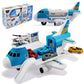 Tuko Transport Cargo Airplane Car Toy Play Set For 3+ Years Old Boys And Girls(Blue)