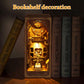 Book Nook Kit for mature-themed - THRIVINGIVAN DIY Miniature Model Build Dollhouse Kit 3D Wooden Puzzle with Sensor Led Light for Bookshelf Bookend Insert Decor mature-themeds Teen Crafts