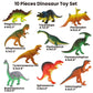 Zippytots Dinosaur Toys for Kids 3-5, 10 PCS Realistic Plastic Dinosaur Figure Toy Set Including T-Rex, Stegosaurus, Spinosaurus