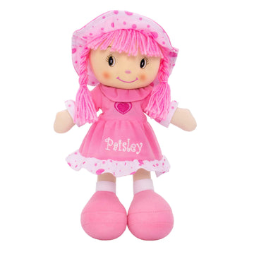 Dibsies Personalized Sweetheart Cuddle Doll - 14 Inch (Pink)