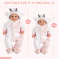 Babeside 2 Pcs Reborn Baby Doll Clothes Set For 17-22 Inch Baby Dolls, Cute Sheep Style Baby Doll Clothing With Doll Hat And Dol