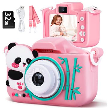 Kids Camera Digital Camera For Boys Girls Age 3-8, 48Mp Dual Lens Toddler Camera For Kids With 32Gb Sd Card 1080P Hd Video Toddl