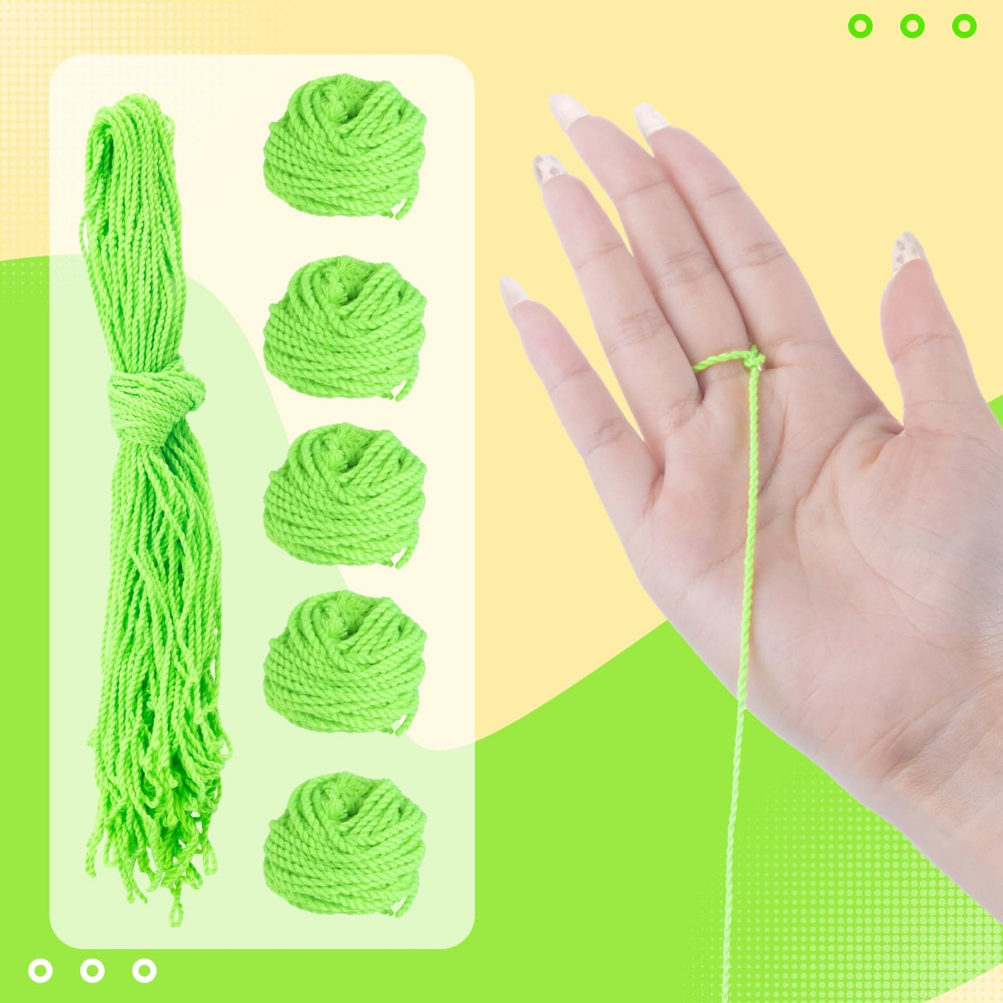 Magicyoyo 100% Polyester Professional Yoyo Strings For Responsive And Non Responsive Yoyos - Pack Of 25 Color Green