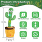 Jakcjfii Dancing Talking Cactus Baby Toys Boy Girl Gifts, Singing Mimicking Recording Toys Repeats What You Say, Comes With 120