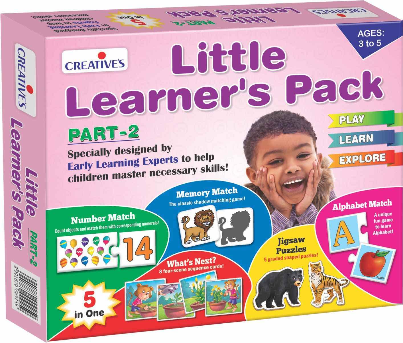 CreativeS Little LearnerS Pack Part2 | Early Learner Kit | Learning & Educational Game For Kids | Fun Game For Kids | Matchin