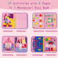 WOODENFUN Busy Board Montessori Toys for Boy Girl Birthday Gifts, Busy Book Learning Sensory Easter Toys for Toddlers, Toddler T