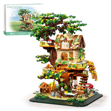 Ravayo Forest Tree Building House Blocks Set With Led, Creative Toy For Adults Teen 14+, Mini Brick 1877Pcs