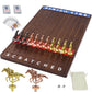 Jyquorp Metal Horse Race Board Game Racing Game Thickened Solid Wood With 11 Luxurious Durable Classic Metal Horses With 4 Dice