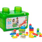 Jelly Blox Stash 'N Stack 2-In-1 Storage Case Including 30 Blocks | Toddler & Preschool Building Blocks Kids Can Squeeze & Stretch | Safety Tested & Ouch-Free | Tactile, Sensory Play Toy For Ages 2+