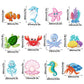 Dianelhall 30 Pieces Sea Animals Hanging Swirl Decorations Under the Sea Birthday Party Ceiling Decor for Boys Girls Ocean Merma