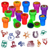 Cinrobiye 24 Pcs Western Cowboy Party Stampers for Boys Girls,Wild West Birthday Party Supplies Favors, Classroom Rewards Carniv