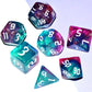 Galaxy Dice Set| Dark Green Mix Purple Crystal DND Dice Set for Board Game