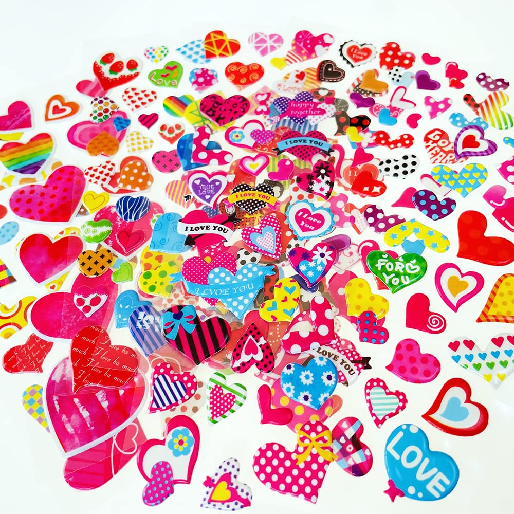 Six Vanka 3D Puffy Stickers For Kids, 8 Different Sheets Including Lovely Heart Sticker For Boys And Girls