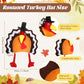 Hanaive 10 Pieces Thanksgiving Turkey Hats Bulk Turkey Hats for Dress-up Party Plush Trot Hat Party Supplies(Creative Style)