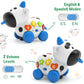 Crawling & Walking Baby Toys 6-12-18 Month, Bilingual Musical Toys for 1 Year Old Old Boy Girl, Developmental Infant Toy for 6 7