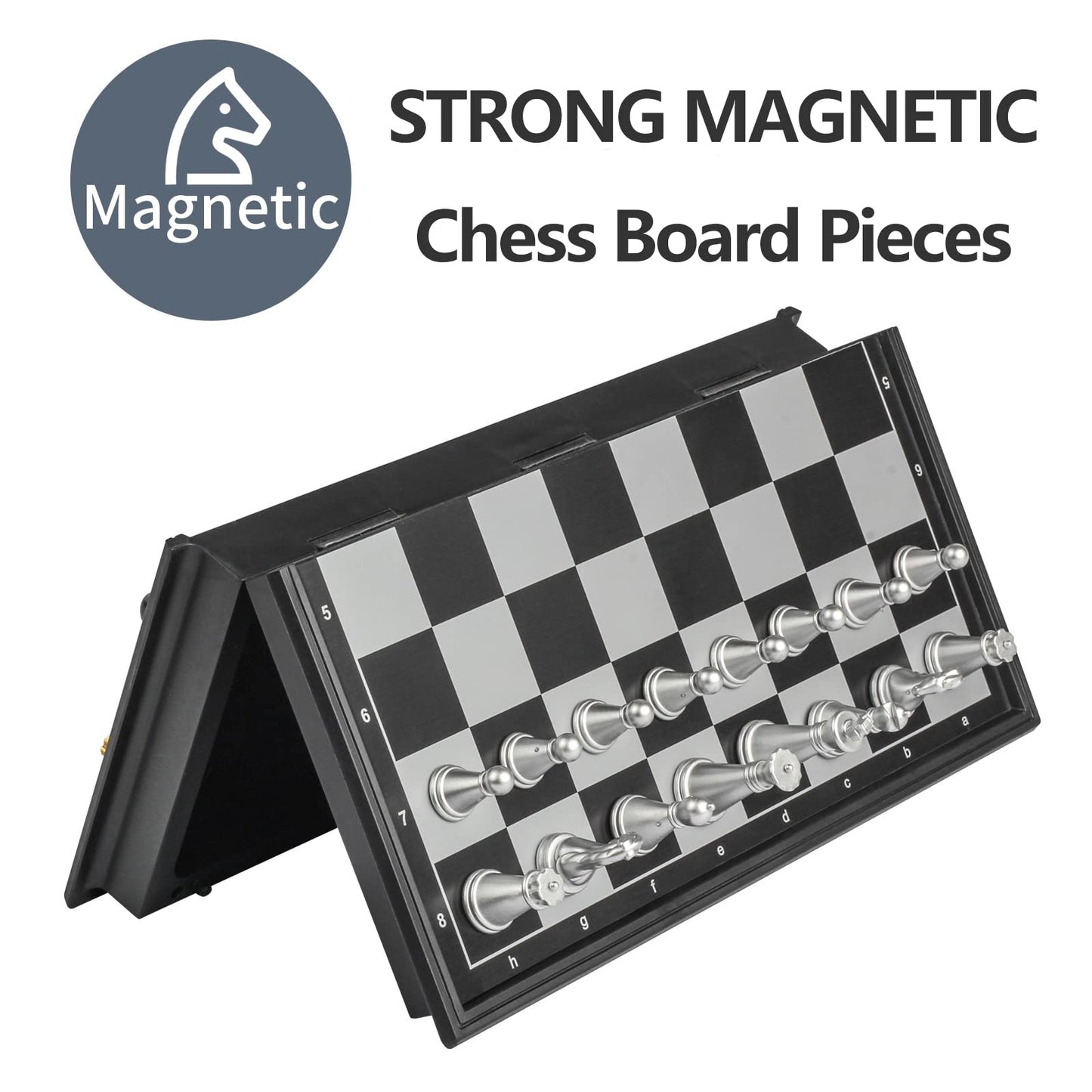 Mini Travel Chess Set Magnetic Vikutu 5.11 Inches Portable Small Folding Chess Board (X-Small)