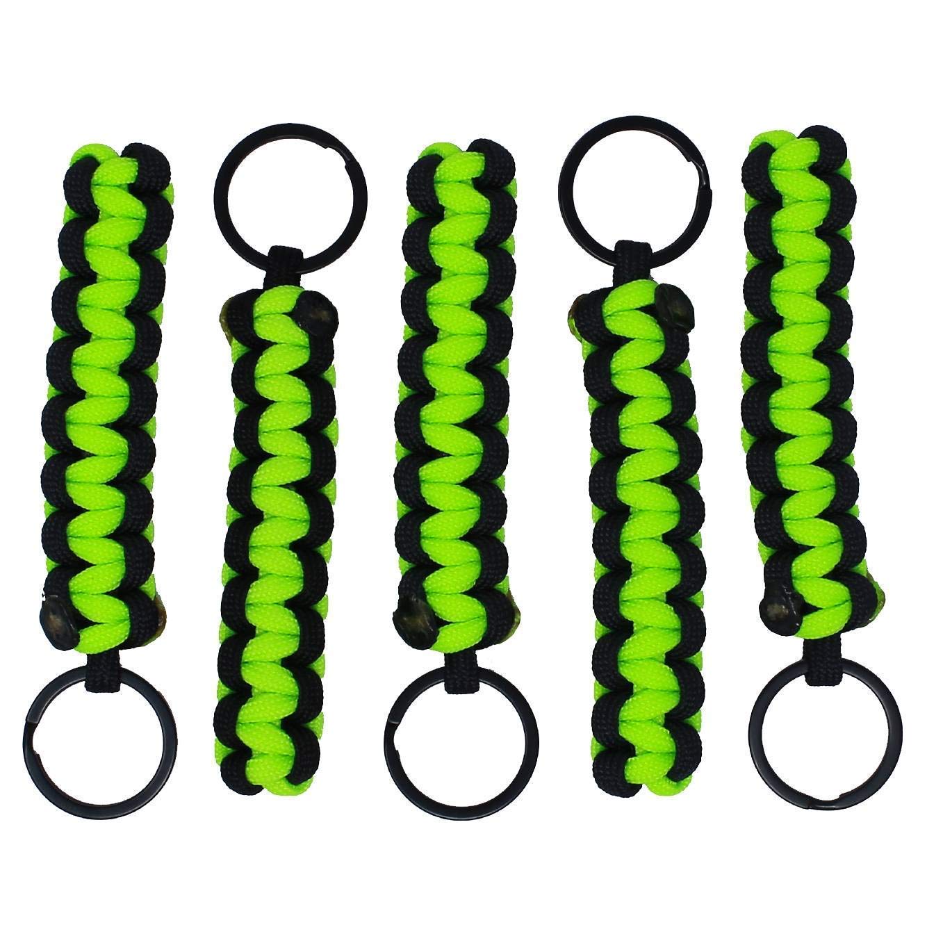 BubbasGarageTv - Large Heavy Duty Paracord Zipper Pulls (Lime Green)
